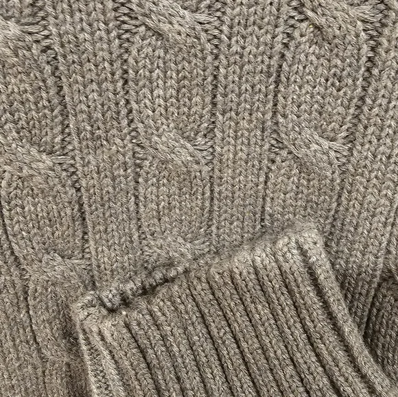 NWT Ralph Lauren Sport Women's Gray Cable Knit Pullover with Pink Logo Size-XL - Picture 7 of 12